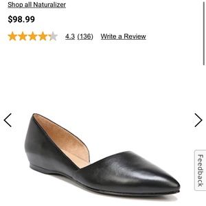 Naturalizer Tamara Black Leather flats